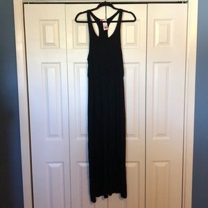 Black Racer Back Maxi Dress